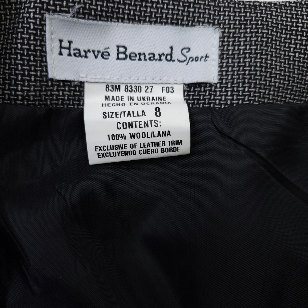 Harve Benard Sport Gray Wool Skirt Sz 8 - Picture 2 of 8
